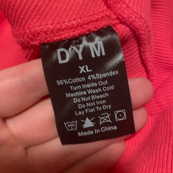 DYM Women's Hot Pink Half-Zip Sweatshirt - Picture 5 of 6